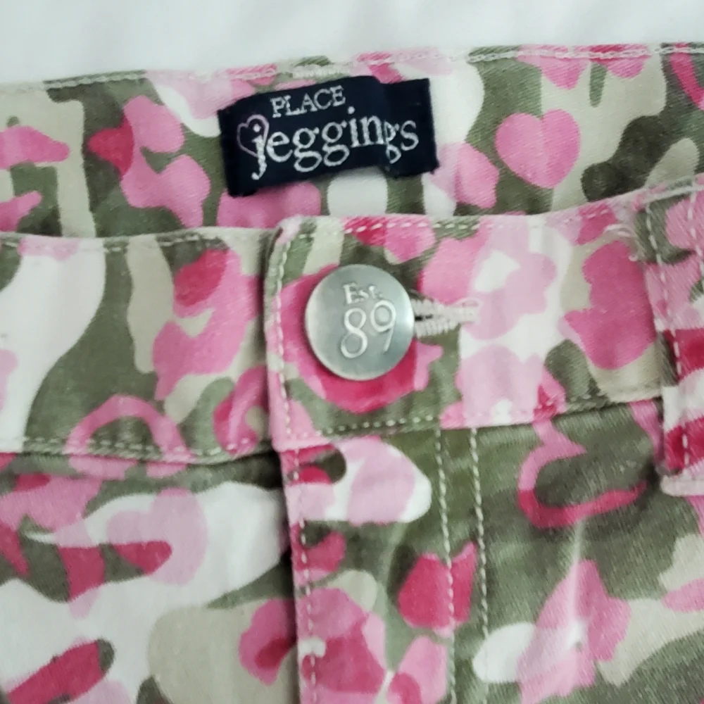 Girls 12 Jeggings Pink Camo Hearts Stretch Pants by‎ Children's Place